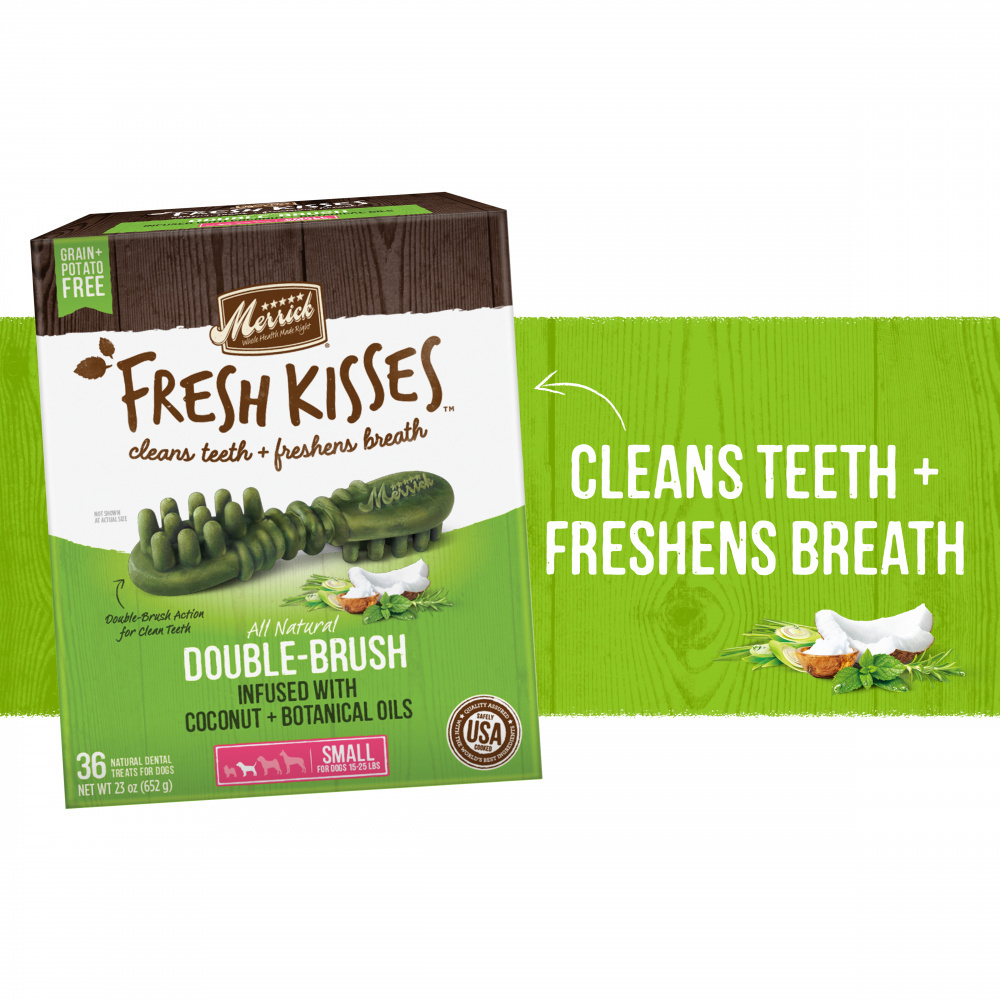 
                  
                    Merrick Fresh Kisses Grain Free Coconut Oil & Botanicals Small Dental Dog Treats
                  
                