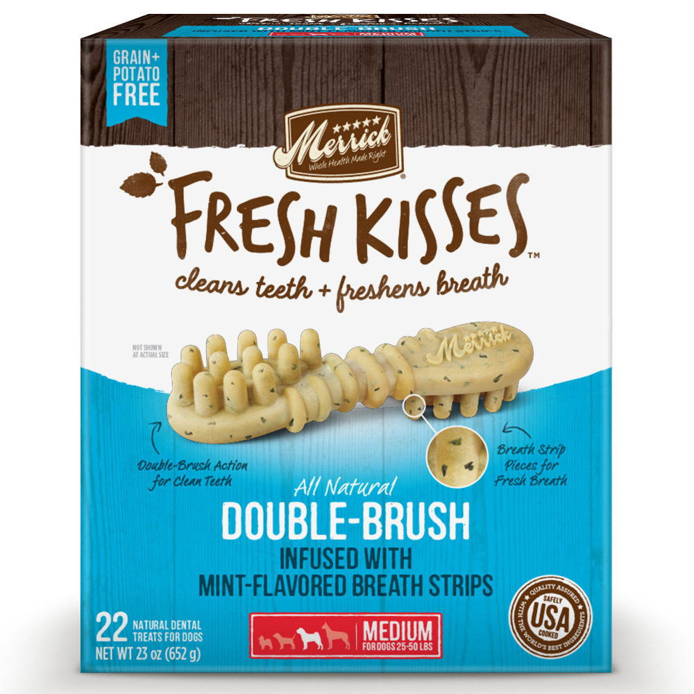 
                  
                    Merrick Fresh Kisses Dog Dental Treats With Mint Breath Strips Dog Treats for Medium Breeds
                  
                