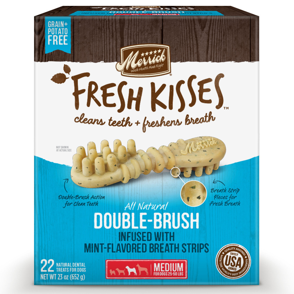 Merrick Fresh Kisses Mint Dental Dog Chews Medium
