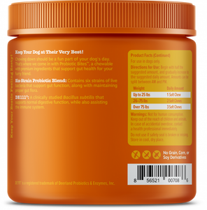 Zesty Paws Probiotic Bites with Digestive Enzymes Pumpkin Soft Chews for Dogs