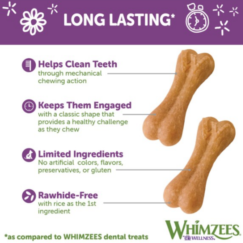 
                  
                    Whimzees Large Rice Bone Dental Chew Dog Treats
                  
                