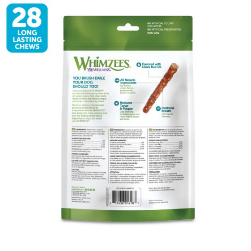 
                  
                    Whimzees Veggie Sausage Dental Chew Dog Treats
                  
                