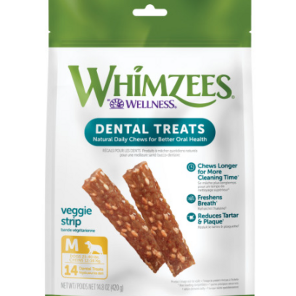 
                  
                    Whimzees Medium Veggie Strip Dental Chew Dog Treats
                  
                