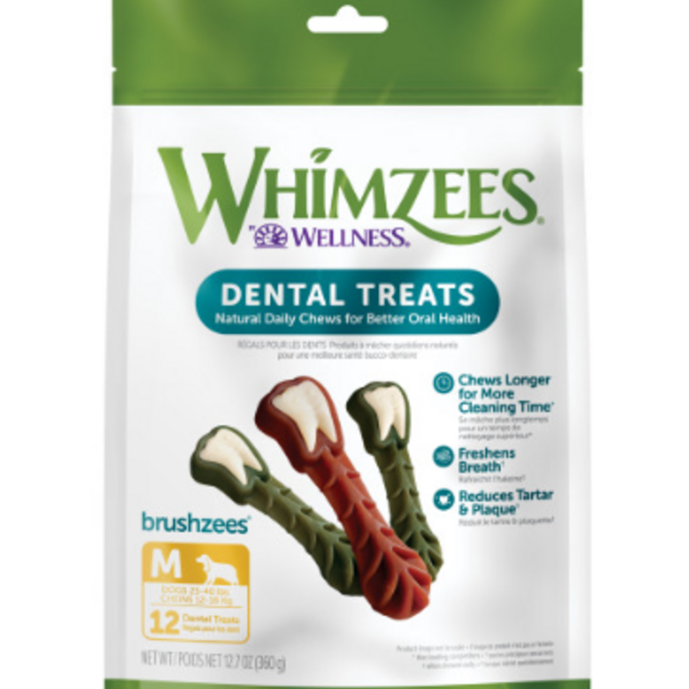 
                  
                    Whimzees Brushzees Natural Daily Dental Medium Breed Dog Treats
                  
                