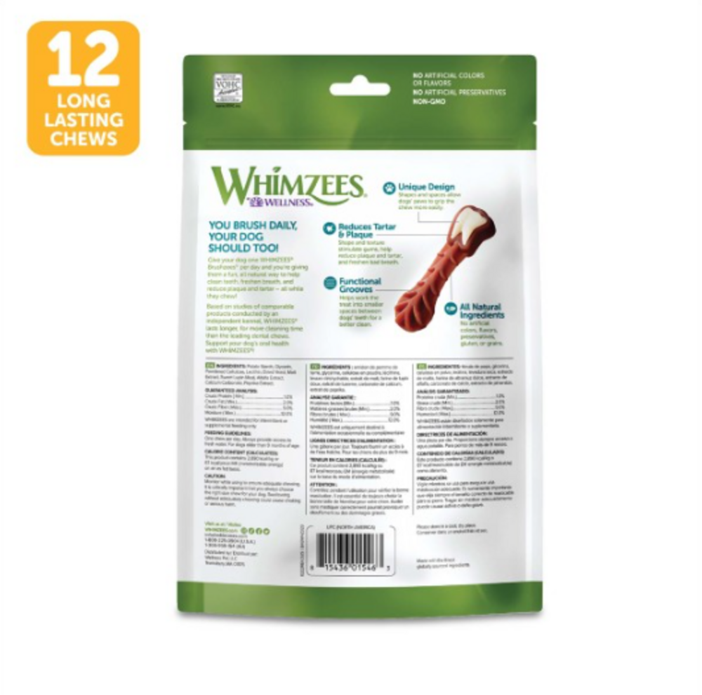 
                  
                    Whimzees Daily Use Brushzees Medium Pack Dental Dog Treats
                  
                