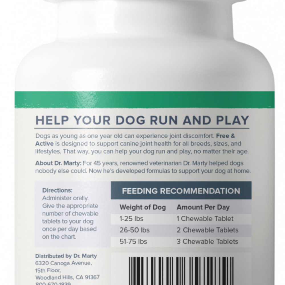 
                  
                    Dr. Marty Free & Active Dog Supplements
                  
                