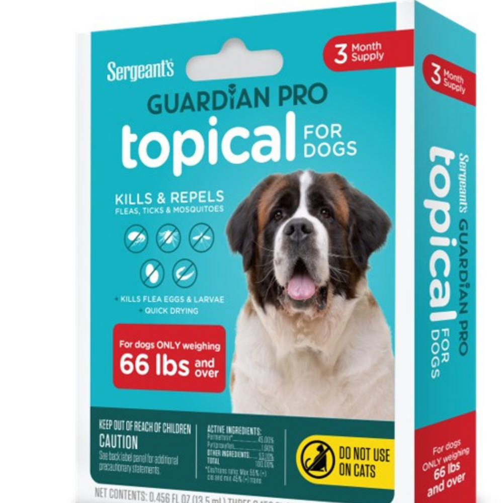 Sergeant's Guardian PRO Flea & Tick Topical for Dogs 3 Count