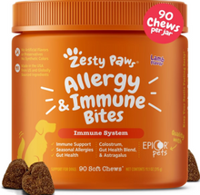 Load image into Gallery viewer, Zesty Paws Aller-Immune Bites for Seasonal Allergies Lamb Flavor Immune Function   Sensitive Skin &amp; Gut Health for Dogs