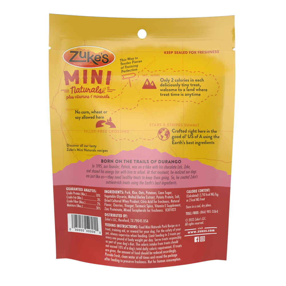 Zukes Mini Natural Pork Dog Treat