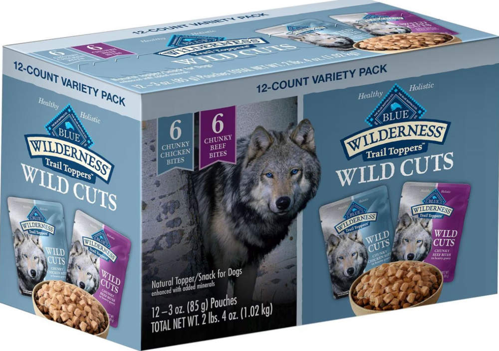Blue Buffalo Wilderness Trail Toppers Wild Cuts Wet Dog Food Variety Pack