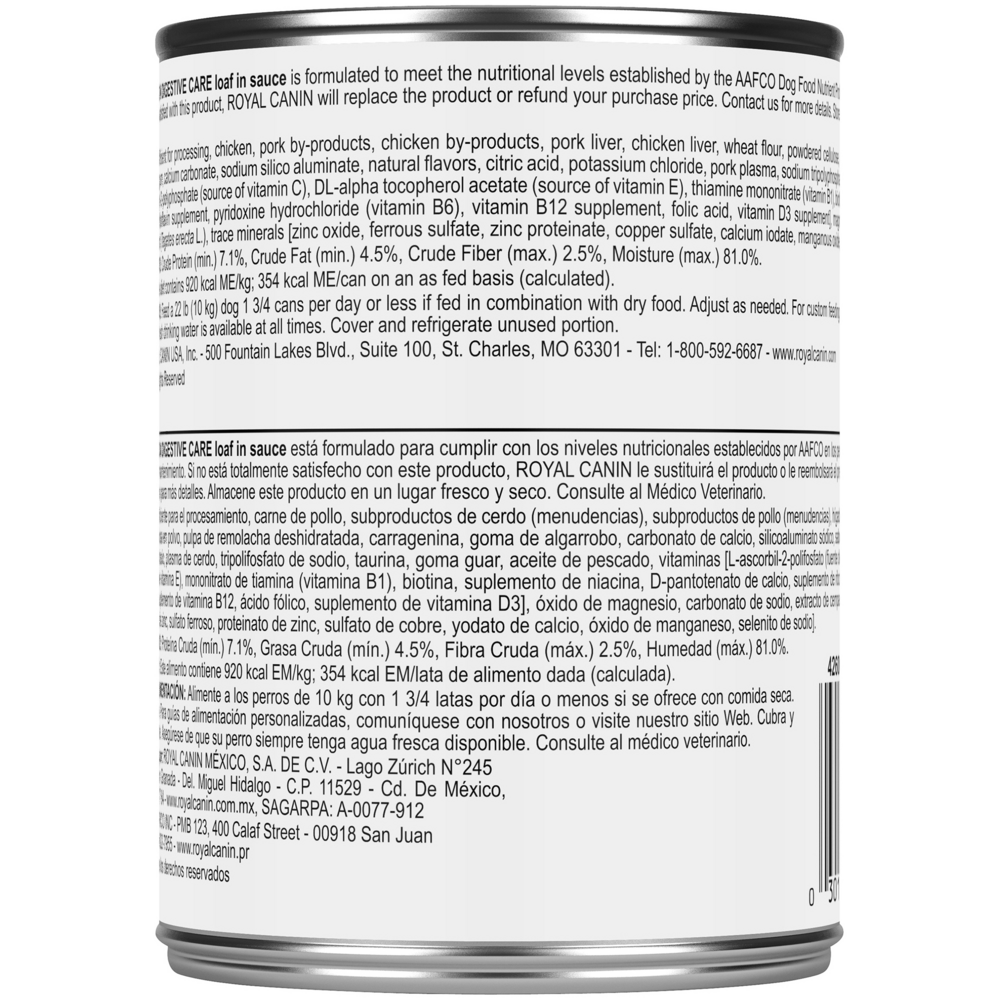 Royal Canin Canine Care Nutrition Digestive Care Loaf in Sauce