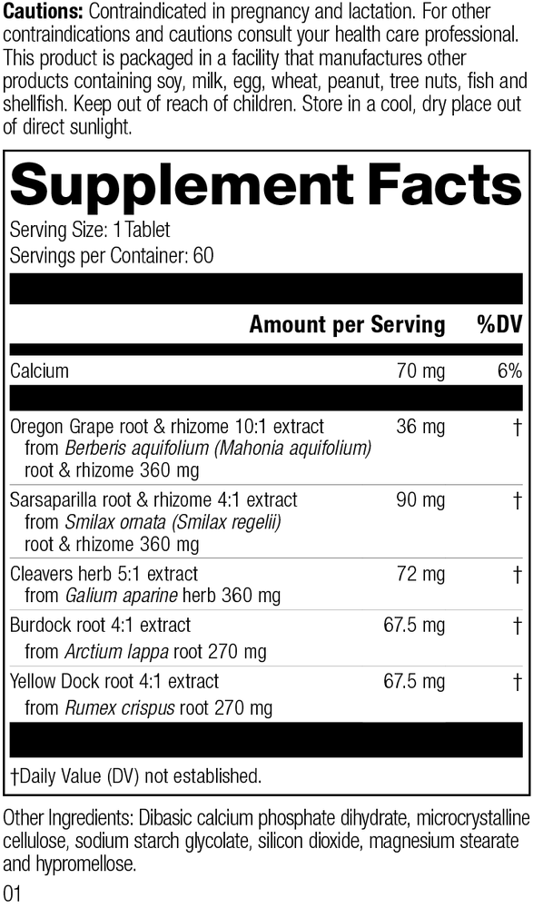 supplement fact label