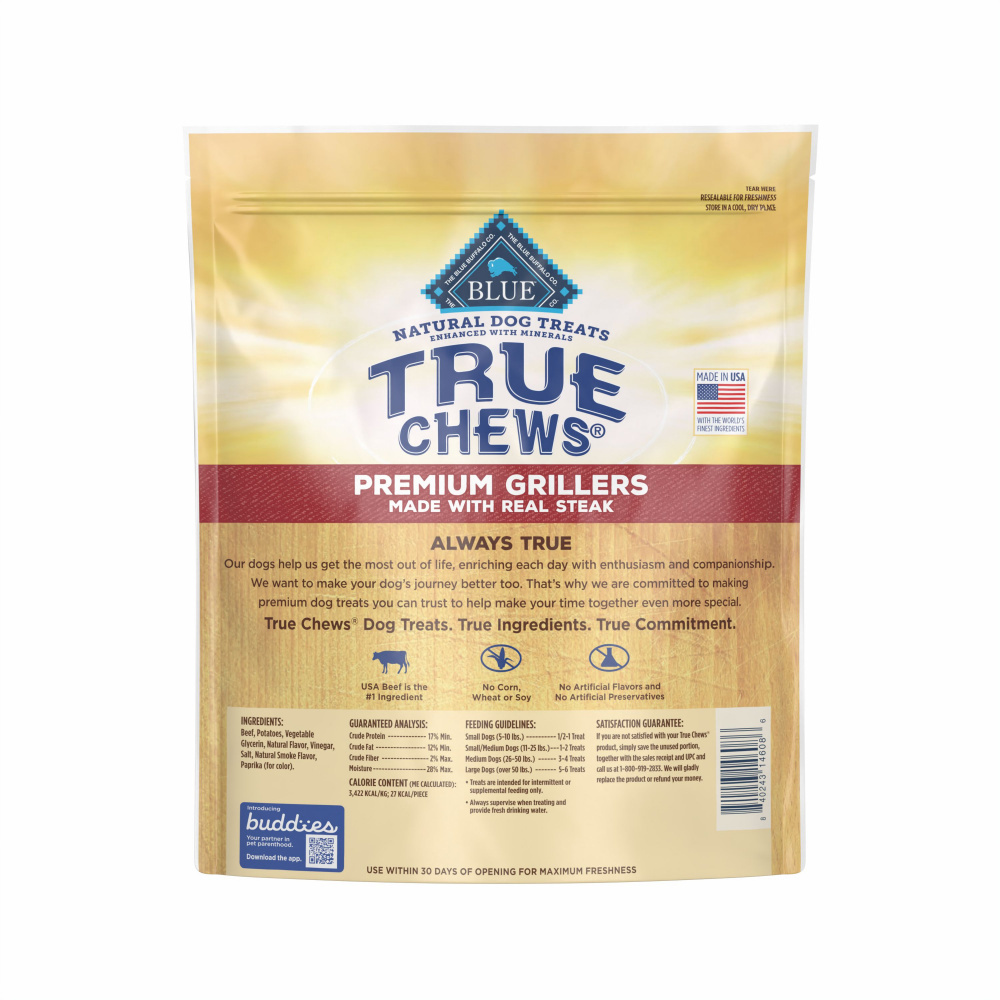 
                  
                    Blue Buffalo Truechews Steak Grillers Dog Treat
                  
                
