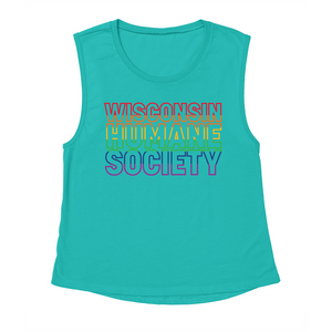 WHS Pride Rainbow Contoured Muscle Tank Top