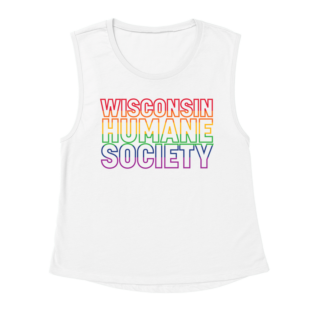 WHS Pride Rainbow Contoured Muscle Tank Top