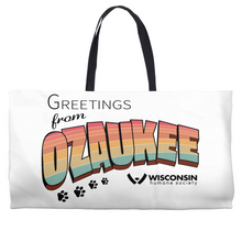 Load image into Gallery viewer, WHS &quot;Greetings from Ozaukee&quot; Weekender Totes