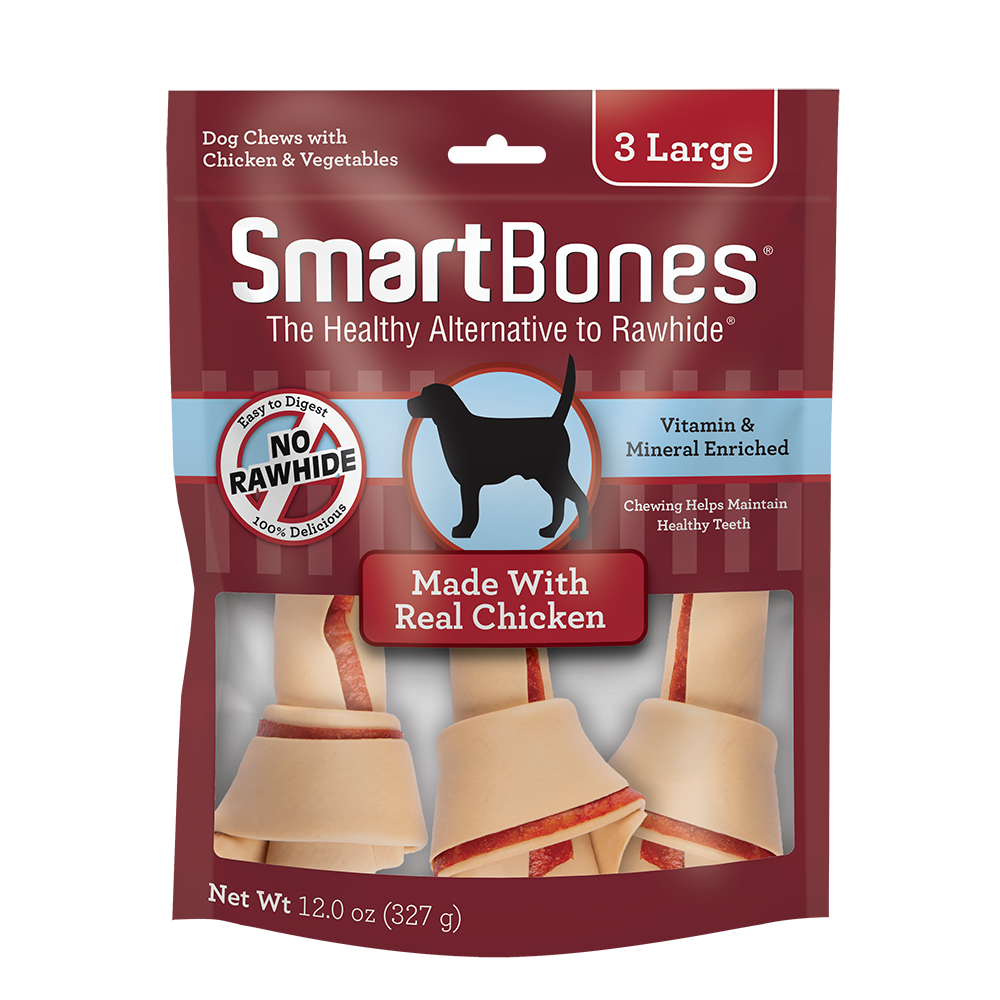 SmartBones Large Chicken Chew Bones Dog Treats