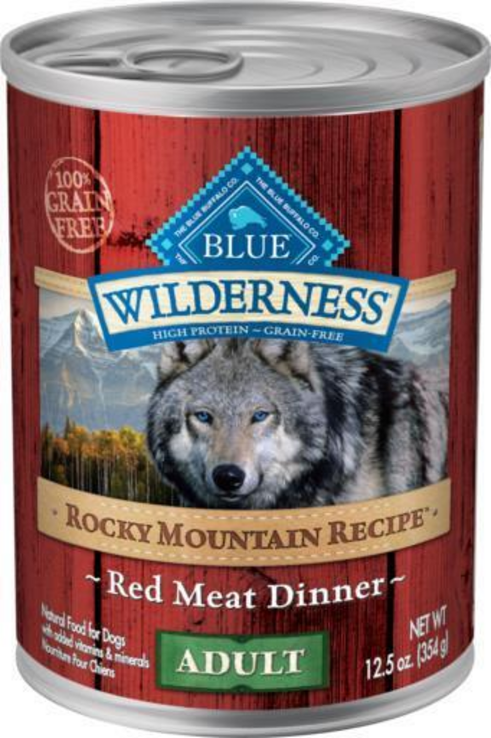 Blue Buffalo Wilderness Rocky Mountain Recipe Grain-Free Red Meat Dinner Adult Canned Dog Food