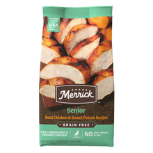 Load image into Gallery viewer, Merrick Senior Dry Dog Food Real Chicken &amp; Sweet Potato Grain Free Dog Food Recipe