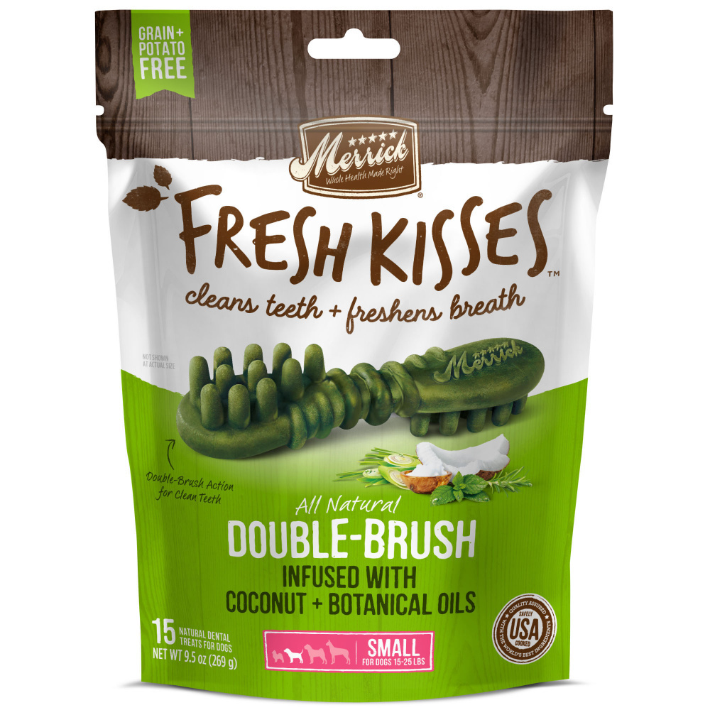 
                  
                    Merrick Fresh Kisses Grain Free Coconut Oil & Botanicals Small Dental Dog Treats
                  
                