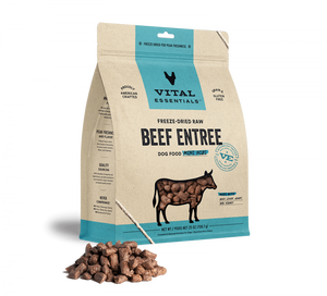 Vital Essentials Freeze Dried Grain Free Beef Mini Nibs Entree for Dogs Food