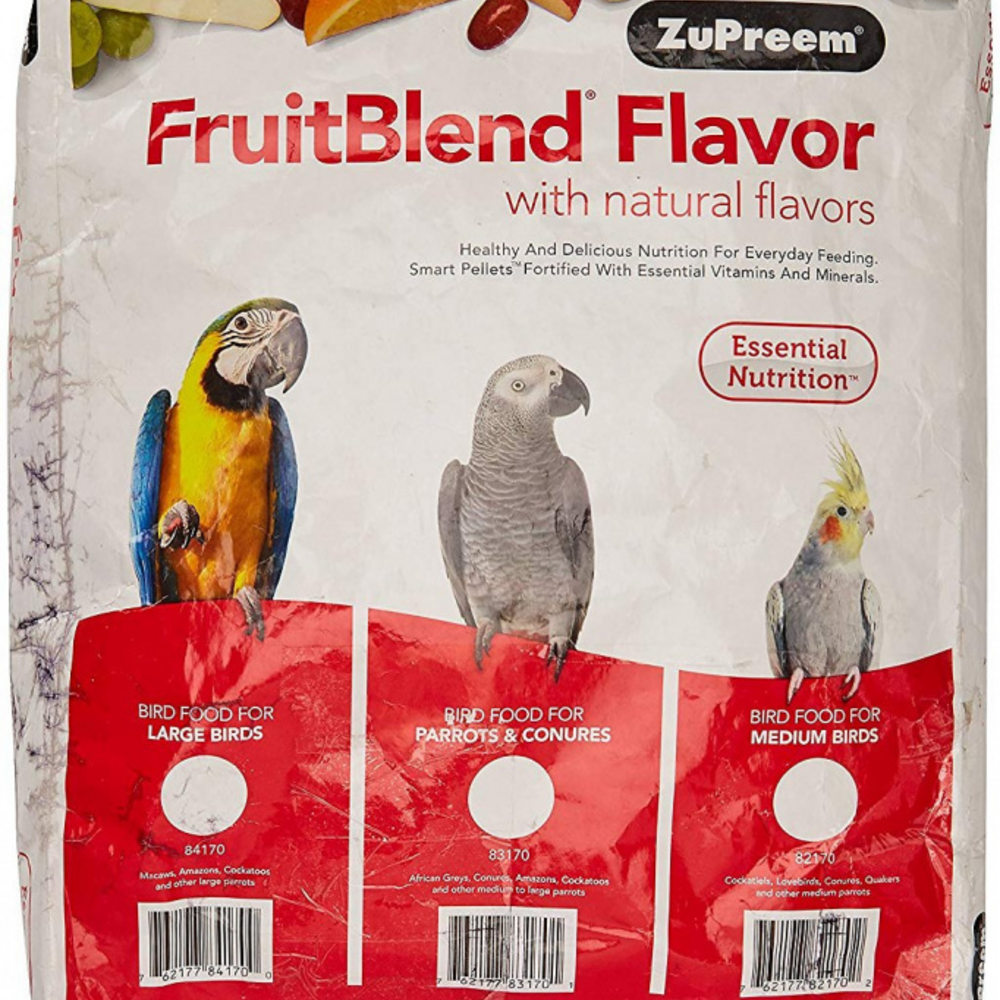 Zupreem FruitBlend Flavor Food with Natural Flavors for Large Birds