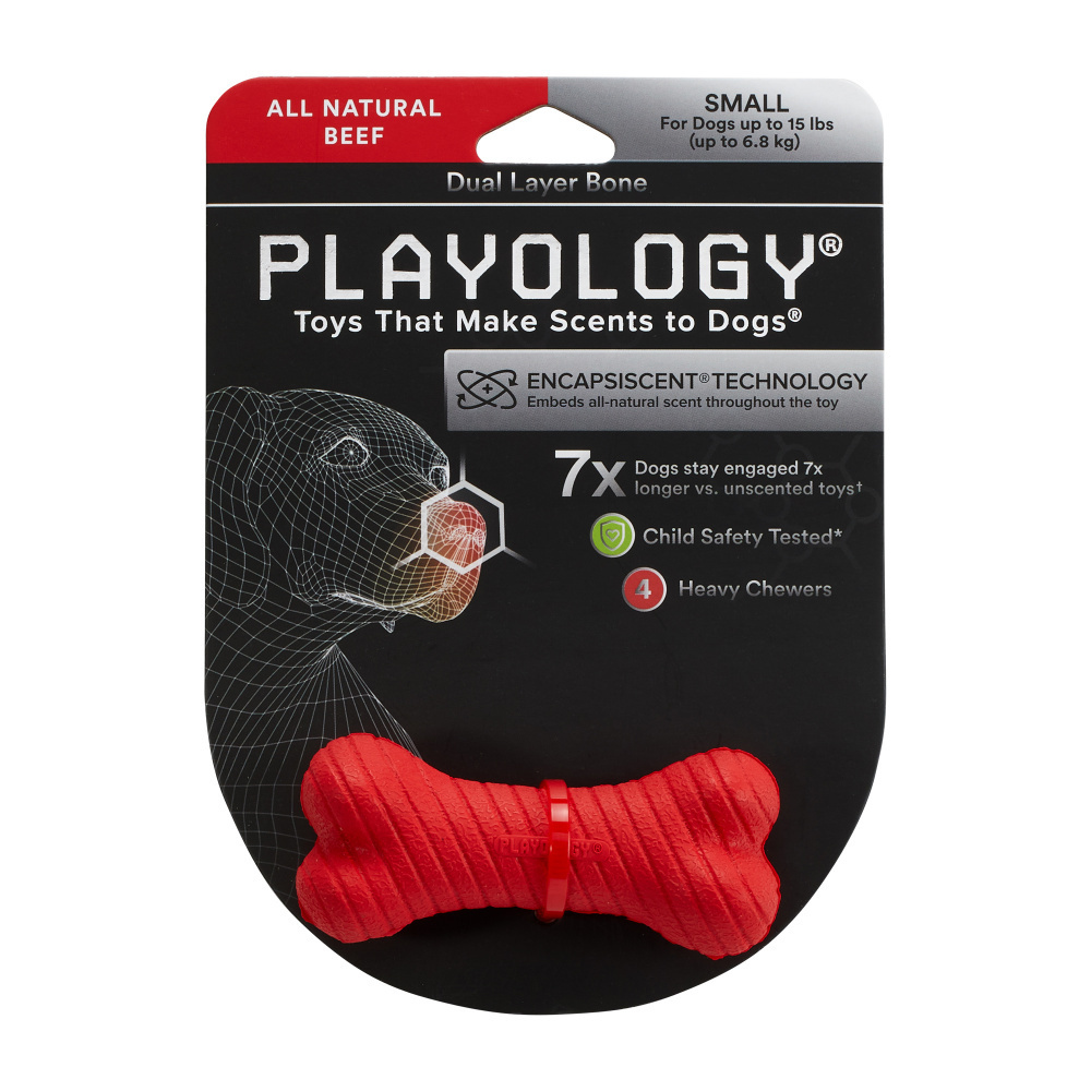 
                  
                    Playology Dual Layer Bone Beef Scented Dog Toy
                  
                