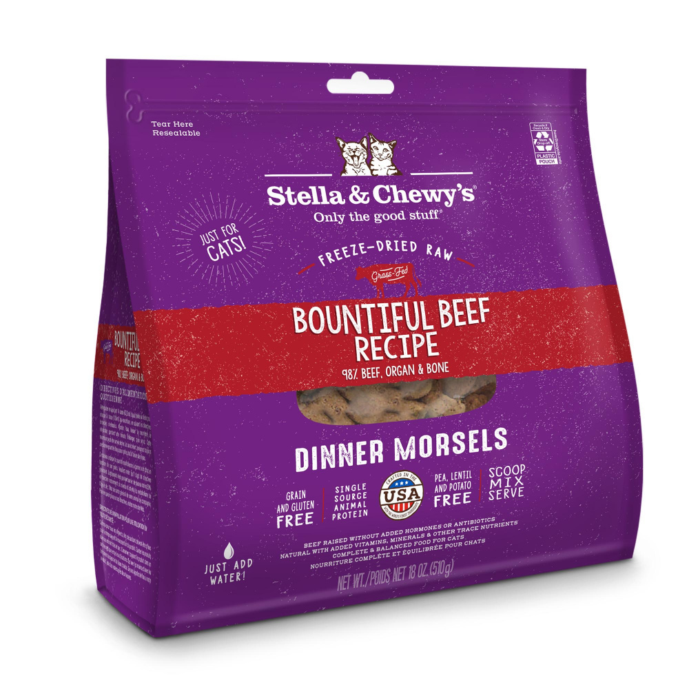 
                  
                    Stella & Chewys Freeze Dried Grain Free Raw Cat Protein Rich Dinner Morsels Cat & Kitten Food Bountiful Beef
                  
                