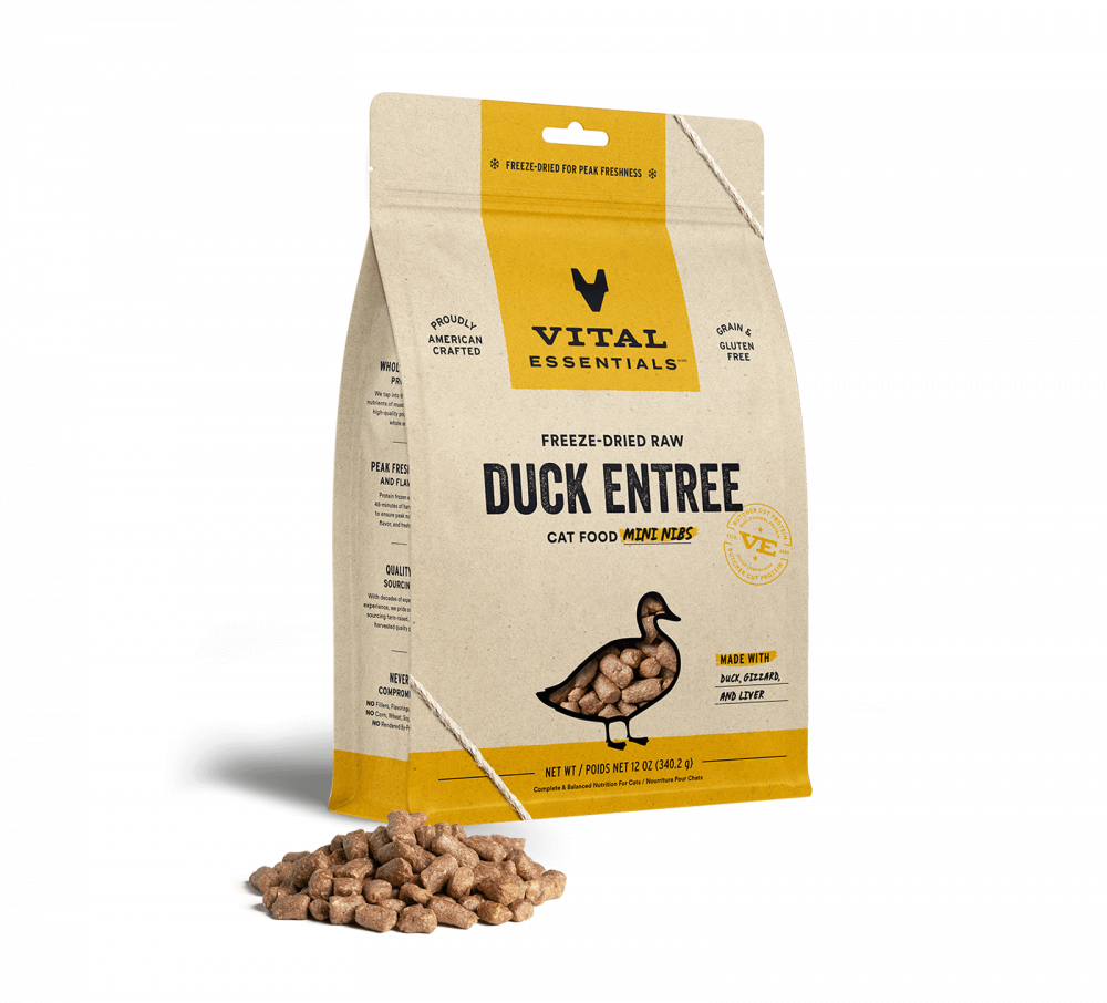 
                  
                    Vital Essentials Grain Free Duck Mini Nibs Freeze Dried Raw Food for Cats
                  
                