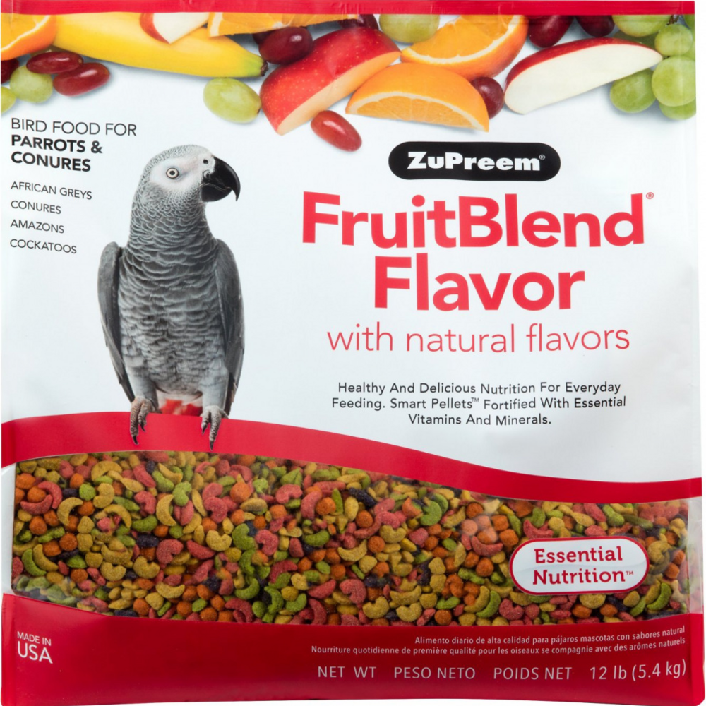 Zupreem FruitBlend Flavor Food with Natural Flavors for Parrots and Conures
