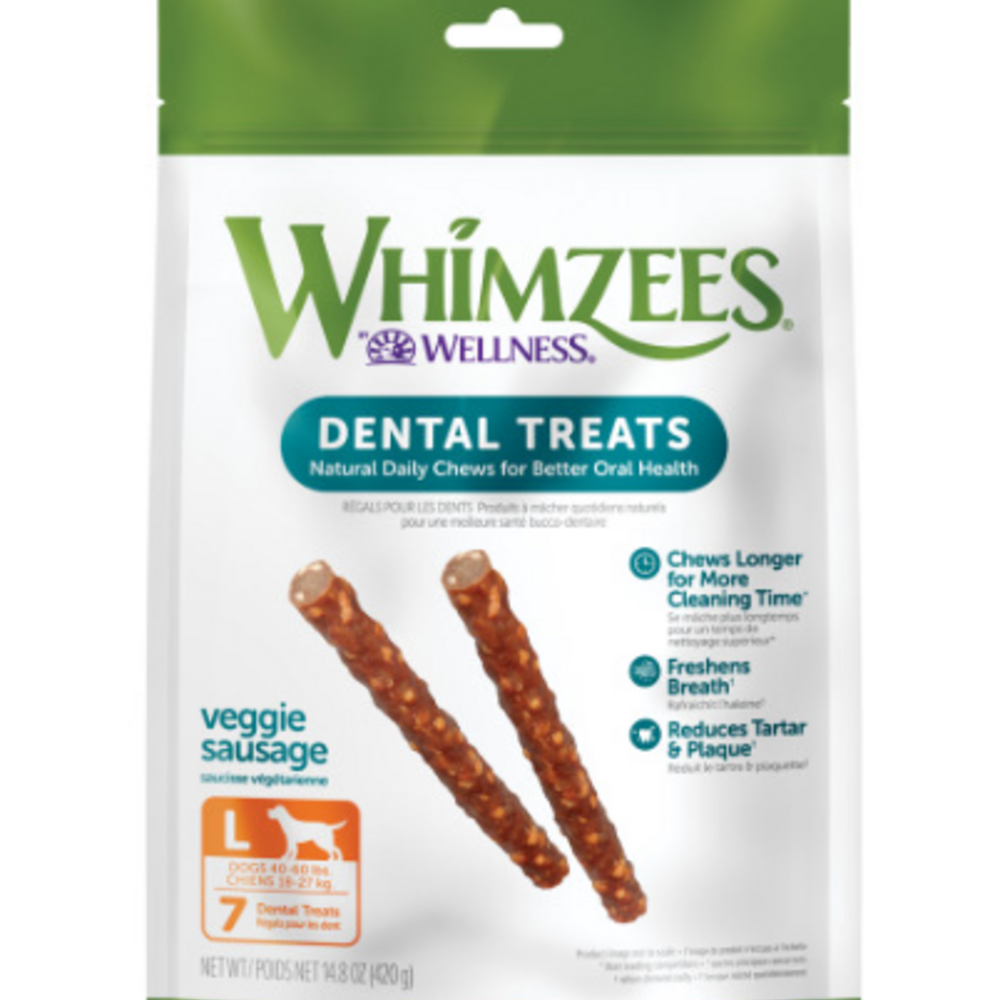 
                  
                    Whimzees Veggie Sausage Dental Chew Dog Treats
                  
                