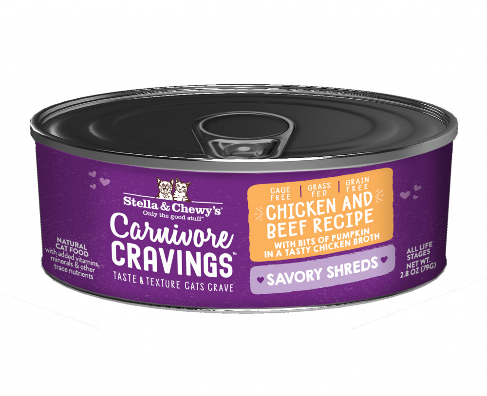 
                  
                    Stella & Chewy's Carnivore Cravings Savory Shreds Chicken & Beef Dinner in Broth Wet Cat Food
                  
                