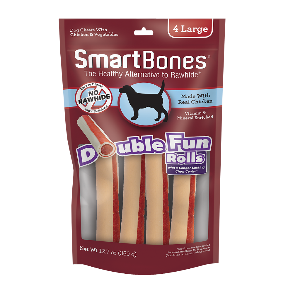SmartBones DoubleTime Rolls Chicken Dog Treat