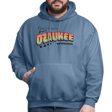 Load image into Gallery viewer, WHS &quot;Greetings from Ozaukee&quot; Classic Hoodie - denim blue