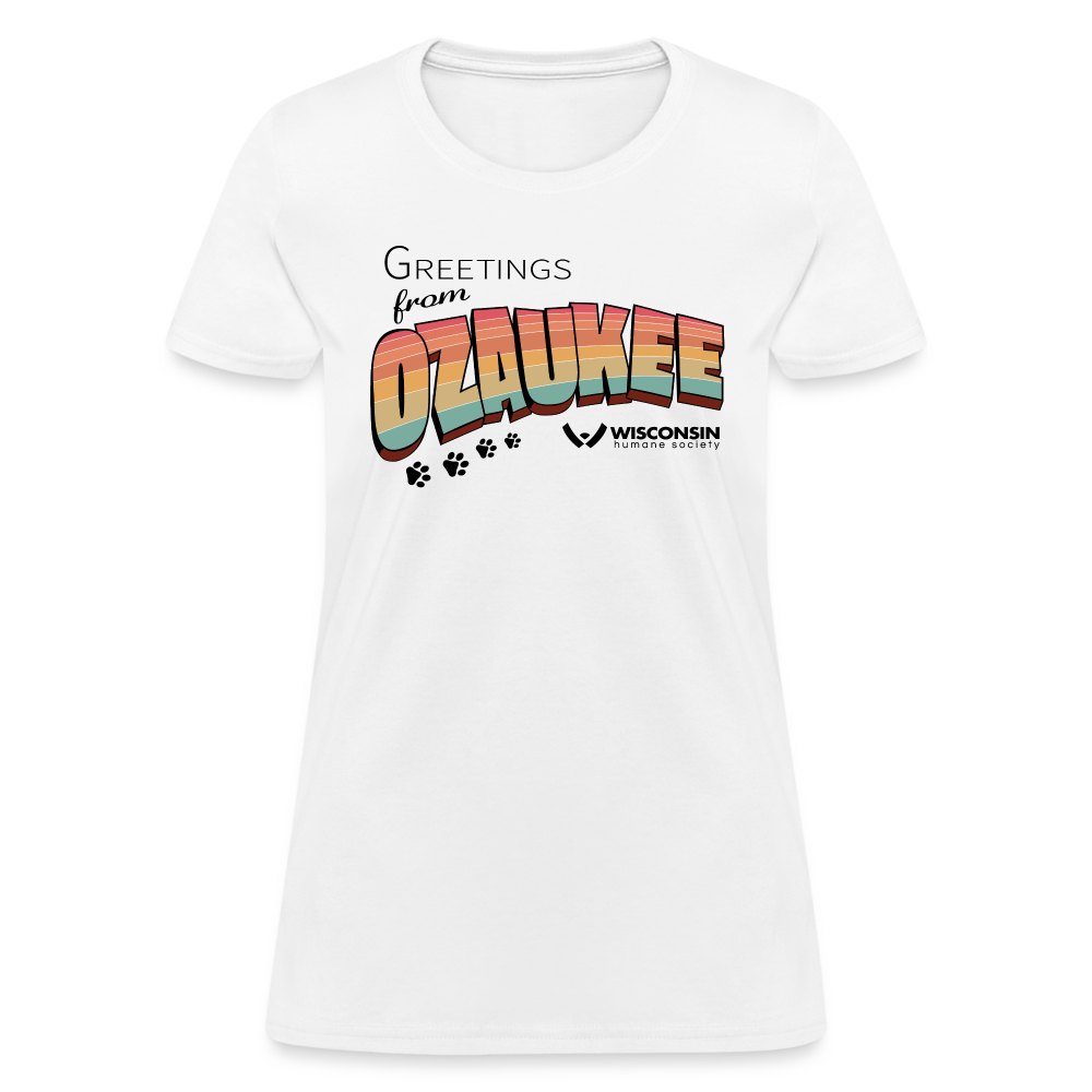 
                  
                    WHS "Greetings from Ozaukee" Contoured T-Shirt - white
                  
                