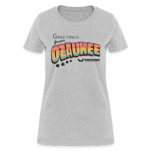 Load image into Gallery viewer, WHS &quot;Greetings from Ozaukee&quot; Contoured T-Shirt - heather gray