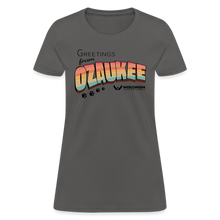 Load image into Gallery viewer, WHS &quot;Greetings from Ozaukee&quot; Contoured T-Shirt - charcoal