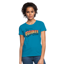 Load image into Gallery viewer, WHS &quot;Greetings from Ozaukee&quot; Contoured T-Shirt - turquoise