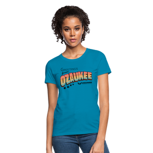 WHS "Greetings from Ozaukee" Contoured T-Shirt - turquoise