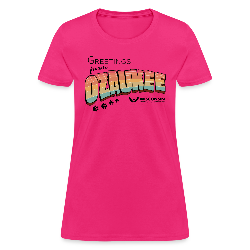 
                  
                    WHS "Greetings from Ozaukee" Contoured T-Shirt - fuchsia
                  
                