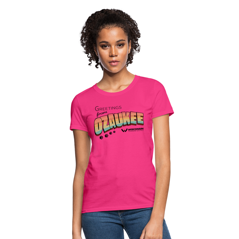 
                  
                    WHS "Greetings from Ozaukee" Contoured T-Shirt - fuchsia
                  
                