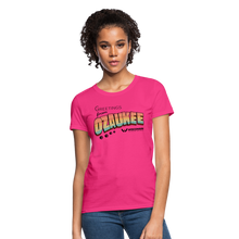 Load image into Gallery viewer, WHS &quot;Greetings from Ozaukee&quot; Contoured T-Shirt - fuchsia