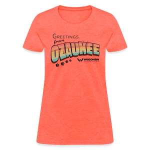 WHS "Greetings from Ozaukee" Contoured T-Shirt - heather coral