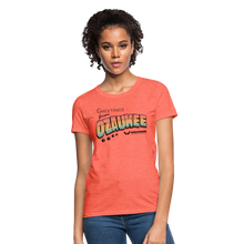 Load image into Gallery viewer, WHS &quot;Greetings from Ozaukee&quot; Contoured T-Shirt - heather coral