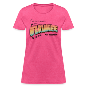 WHS "Greetings from Ozaukee" Contoured T-Shirt - heather pink