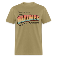 Load image into Gallery viewer, WHS &quot;Greetings from Ozaukee&quot; Classic T-Shirt - khaki