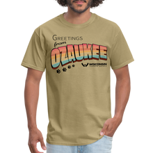 Load image into Gallery viewer, WHS &quot;Greetings from Ozaukee&quot; Classic T-Shirt - khaki