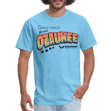 Load image into Gallery viewer, WHS &quot;Greetings from Ozaukee&quot; Classic T-Shirt - aquatic blue