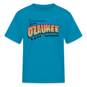 WHS "Greetings from Ozaukee" Kids' T-Shirt - turquoise