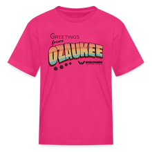 Load image into Gallery viewer, WHS &quot;Greetings from Ozaukee&quot; Kids&#39; T-Shirt - fuchsia